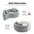 thumbnail image 2 of LY-042 S-Curved Dual-Depth Loveseat, Full Compression Sponge Sofa Light Grey, Chenille Modular for Small Apartments,400 lbs 66.9"L, 2 of 5