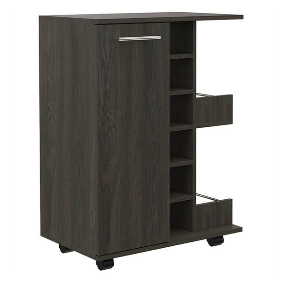 Bar Cart Cabinet in Dark Grey