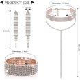 thumbnail image 2 of Diamond Tassel Jewelry Set, Rhinestone Stretch Bracelet Long Chandelier Tassel Dangle Earrings Plated Gothic Long Choker Tassel Necklaces, 2 of 4
