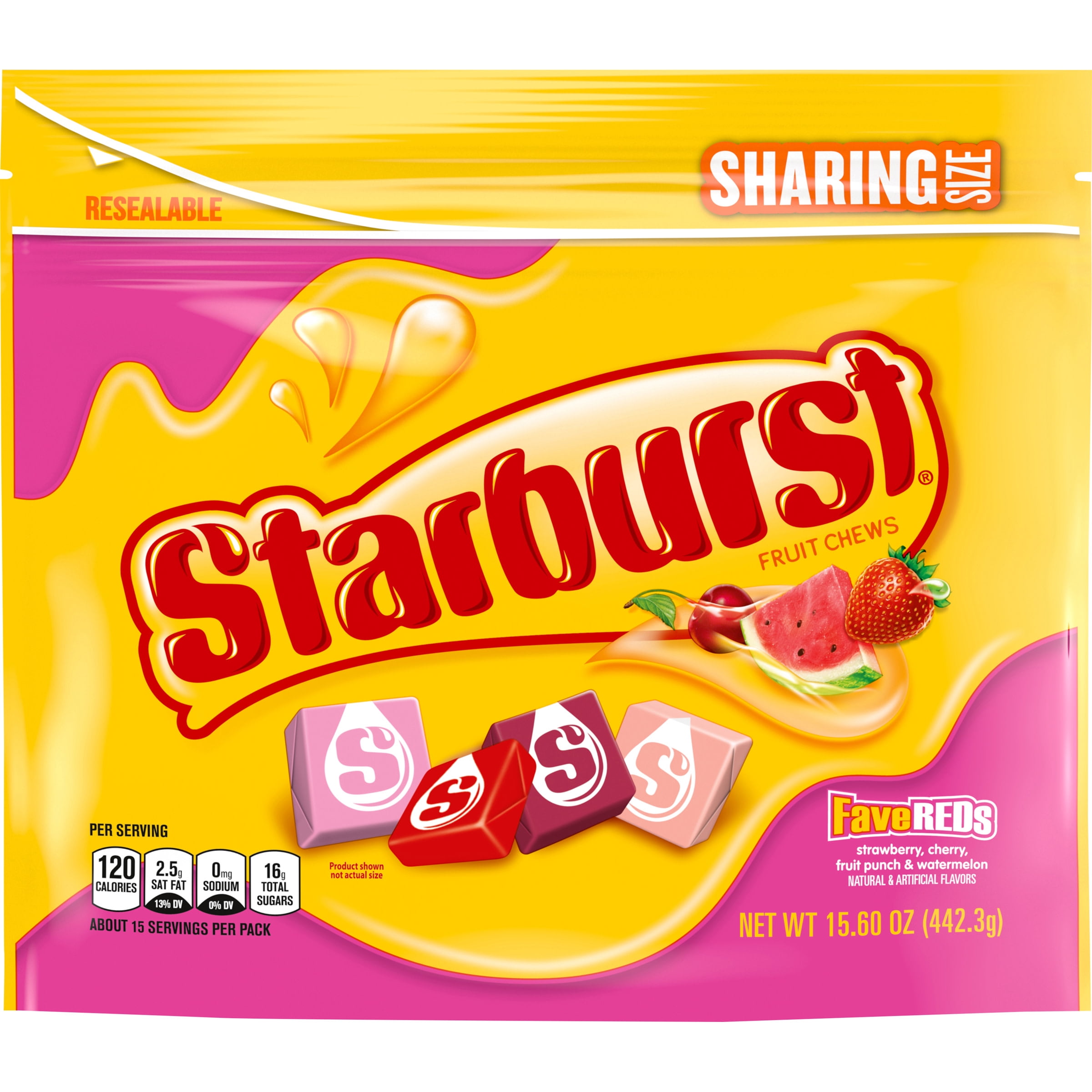 Starburst Favereds Fruit Chews Chewy Candy Sharing Size 15 6 Oz Bag Walmart Com
