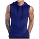 thumbnail image 1 of Camiseta con Capucha Casual Impresa para Hombres, Blusa sin Mangas con Cordón Deportivo para Gimnasio Y Desgaste Al Aire Libre, Top Atlético Transpirable, Sudadera Ligera, 1 of 5