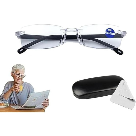 Implementarch Color-Changing Anti-Blue Light Presbyopia Glasses, Implementarch Glasses with Box, Intelligent Zoom