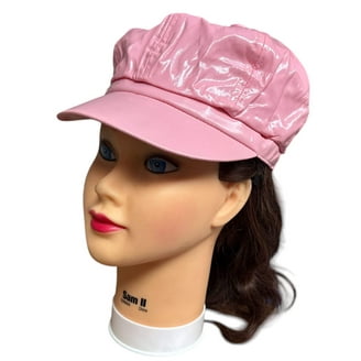 Penkiiy Women Newsboy Hats Leather Visor Beret Cabbie Hat Vintage