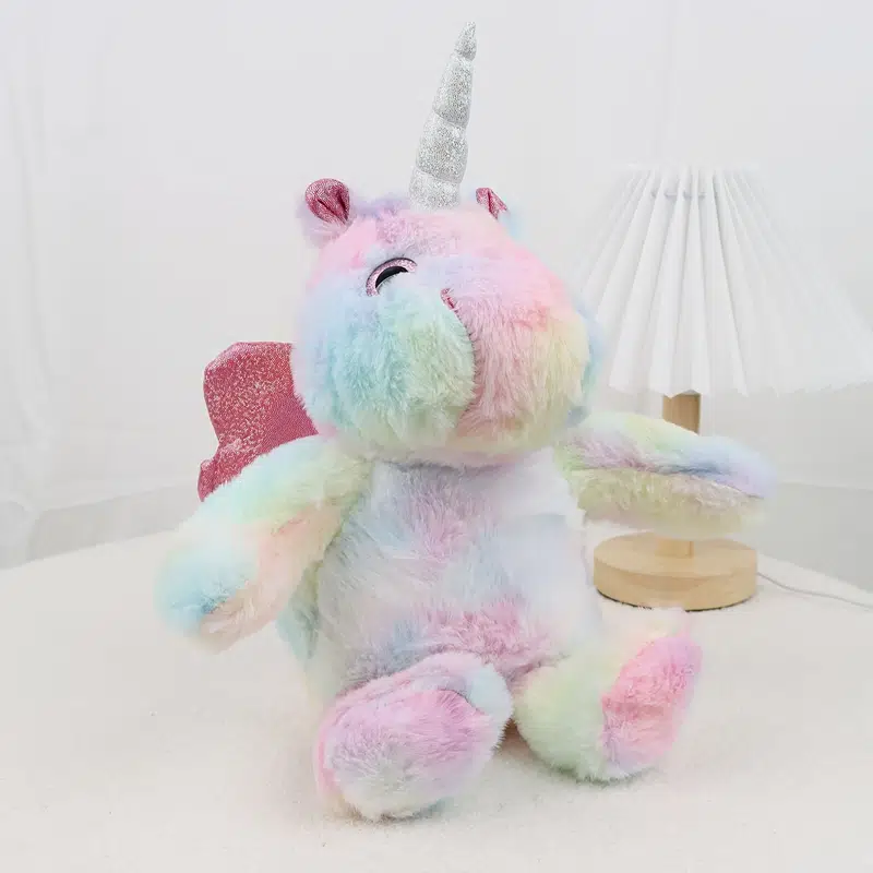 /24cm Cute Lightning Unicorn Plush Toys Soft Stuffed Animal  Multicolor Unicorn Pillow Luminous Doll Children Girls Christmas Gift -  