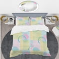 thumbnail image 2 of Designart 'Circular Retro Geometry I ' Mid-Century Modern Duvet Cover Set, 2 of 4