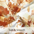 thumbnail image 5 of Orange Shower Curtain, Watercolor Floral Shower Curtain for Bathroom, Burnt Orange Fall Flower Decorative Fabric Shower Curtain Set with Hooks 72x72, 5 of 6