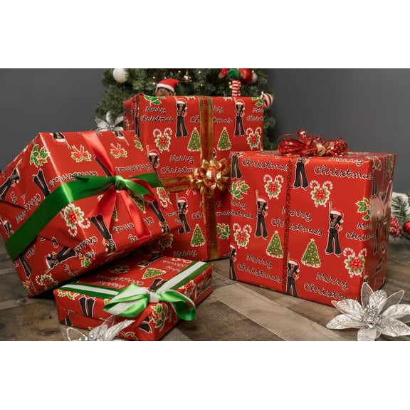 Melanated Art, Christmas Gift Wrapping paper, Black Girls Do Rock-Gift Wrap