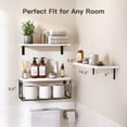 thumbnail image 3 of Estantería flotante de pared AMADA HOMEFURNISHING con cesta, 3 of 7