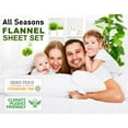 thumbnail image 6 of RUVANTI Flannel Sheets Twin Size - 100% Cotton Brushed Flannel Bed Sheet Sets - Deep Pockets 16 Inches (fits up to 18") - All Seasons Breathable & Super Soft - Warm & Cozy - 3 Pcs - Blue Plaid, 6 of 10