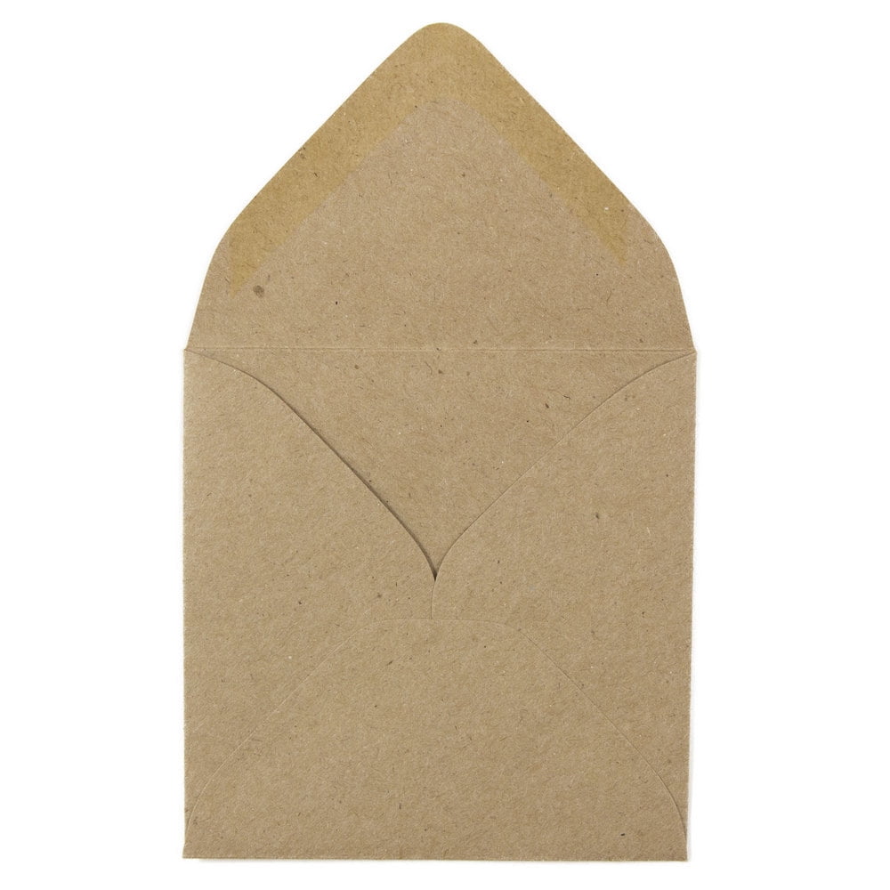 JAM Paper Square Envelopes, 3 1/8 x 3 1/8, Brown Kraft, 50 per Pack