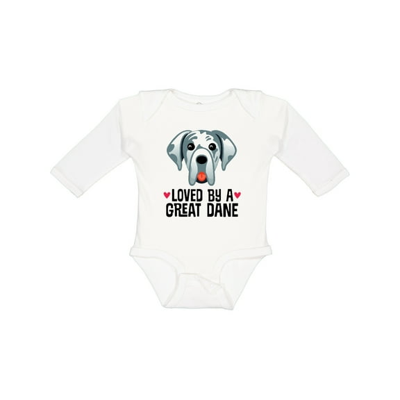 Inktastic Great Dane Dog Lover Boys or Girls Long Sleeve Baby Bodysuit