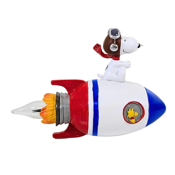 Roman Snoopy Rocket Flicker Bulb Nightlight , 4-inch Height, Room Lighting Decoration