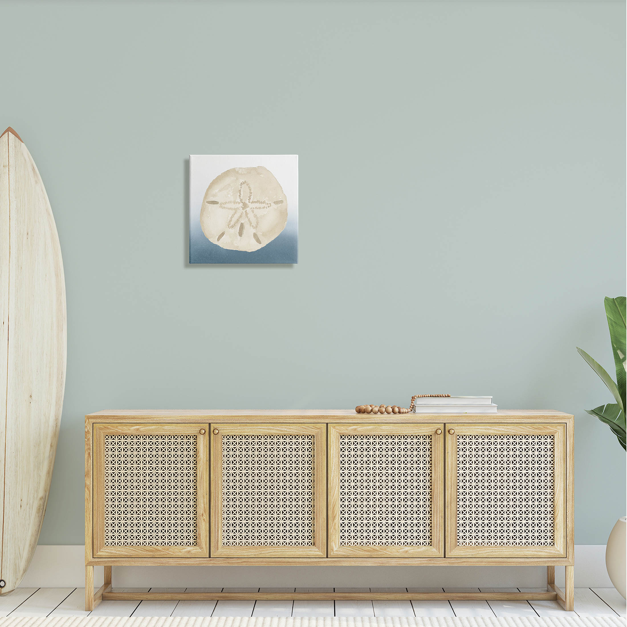 Beige Sand Dollar Seashell Animals & Insects Graphic Art Gallery Wrapped Canvas Print Wall Art