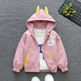 thumbnail image 3 of GYRATEDREAM Toddler Baby Girls Hooded Jacket Kids Rabbit Ears Coat Lightweight Windbreaker Children Fashion Zip up Cartoon Outerwear with Pockets for 12 Months-7 Years Pink, 3 of 8