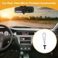 thumbnail image 2 of Unique Bargains 1 Pcs Metal/Rhinestones with Diamonds Car Rear View Mirror Pendant Accessories Car Hanging Ornament Black T, 2 of 6