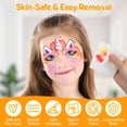 thumbnail image 5 of Mocoosy 41 Color Face Painting Kit for Kids, Non-Toxic Water Activated Face Paint Palette With Stencils, Brushes, Gems, Professional Kit for Girls & Boys, 5 of 8