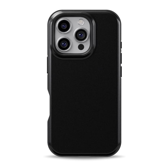 DesignSkinz Scratch-Resistant Hard Slim Case Compatible with iPhone 16 (Compatible with MagSafe) - Solid State Black