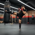 thumbnail image 6 of Nylon Shin and Instep Protectors for Muay Thai, Kickboxing, MMA – High-Density EVA Foam, Easy Slip-On Design, Breathable Cool Lining, Thick Padding for Impact Protection, Pair of Shin Guards, Medium, 6 of 7