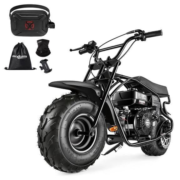 Oryxearth BRM200-2 Basic 4-Stroke Minibike, 196CC Gas Powered Dirt Bike,Off-Road Trail for Teens and Adult, up to 35 Mph, Black