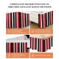thumbnail image 5 of Red and Bed Skirt Queen Size 16" Drop Black Striped Abstract Geometric Vertical Stripes Ruffled Wrap Around Bed Skirts Adjustable Elastic Bedskirt Dust Ruffle for Queen Size Bed, 5 of 7