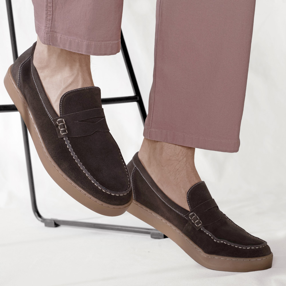 Dockers Mens Vaughn Suede Leather Casual Slip-On Penny Loafer Shoe