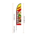 thumbnail image 2 of KFFKFF Feather Flag Kit for Burger Joints - Outdoor Business Promotion, Comes with 1 Flag, Pole, and Ground Stake, Eye-Catching Swooper Flag, 16.3 FT, 2 of 9