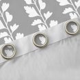 thumbnail image 4 of jejeloiu Vintage Leaves Pattern Black Out Curtains,White Gray Curtains Pack of 2 (42x63 Each) For Kids, 4 of 6