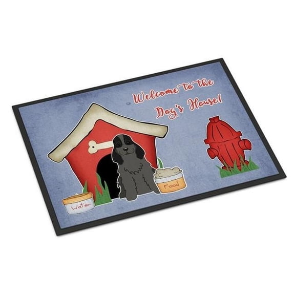 Carolines Treasures BB2846JMAT Dog House Collection Cocker Spaniel Black Indoor or Outdoor Mat, 24 x 0.25 x 36 in.