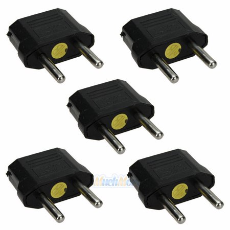 5x Us Usa To Eu Euro Europe Power Jack Wall Plug Converter Travel Adapter New - 