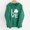 Green(New), variant on PNTUTB Women's Print Winter Round Neck Hoodie Loose Basic Pullover Long Sleeved Comfortable Sweatshirt