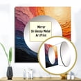 thumbnail image 3 of Designart "Yellow Blue Lyrical Abstraction Lyrical Sunset I" Abstract Square Mirror For Wall Decor - Large Yellow Square Printed Wall Mirror Art - Wall Mounted Square Large Mirror, 3 of 5