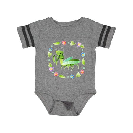 

Inktastic Praying Mantis with Flowers and Leaves Gift Baby Boy or Baby Girl Bodysuit