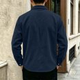 thumbnail image 4 of OGLCCG Boys Button Down Shirts, Casual Fall Winter Corduroy Collared Long Sleeve Shirts, Lightweight Uniform Shirt Jacket(Navy,6-7 Years), 4 of 8