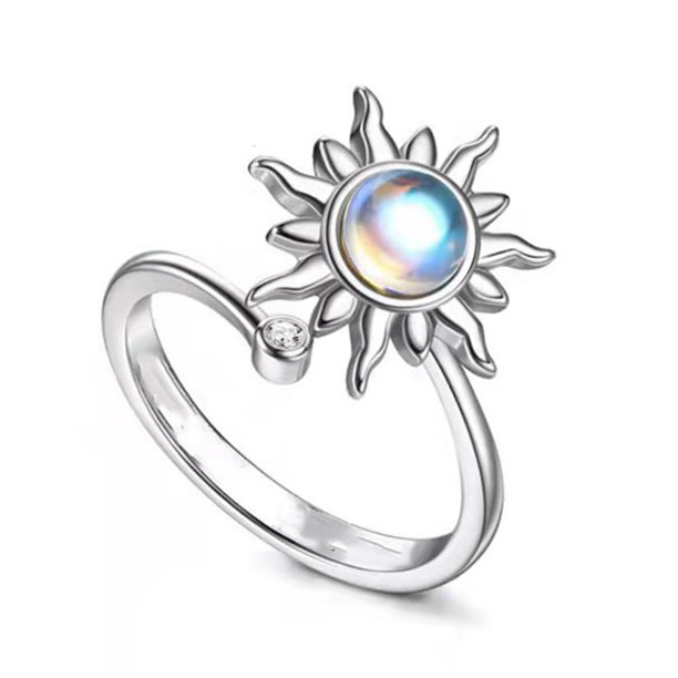 Anillo Antiestrés Anillos de apertura ajustables Joyas giratorias para aliviar la ansiedad y decoración diaria Likrtyny libre de BPA