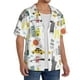 thumbnail image 2 of Fotbe New York Camisa Estampada de Manga Corta para Hombre, Casual de Verano, Estilo Playero, Sin Arrugas-Large, 2 of 5