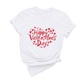 thumbnail image 3 of VKOYWKM Love Heart T Shirts Women Valentines Day Shirts Cute Love Heart Graphic Tees Short Sleeve Casual Crew Neck Holiday T Shirts Classic Romantic Valentine Cute Clothes, 3 of 7
