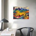 thumbnail image 4 of Orinice  Yellow Cow  Canvas Art Print Stretched Framed Painting Picture Poster Giclee Wall Decor by Franz Marc  16x12in, 4 of 6