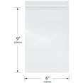 thumbnail image 2 of Plymor 6" x 9" (Pack of 100), 6 Mil Industrial Duty Zipper Reclosable Plastic Bags, 2 of 2