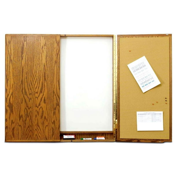 Natural Oak Stain Conference w Double Doors & Whiteboard (48 in. x 72 in.)