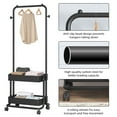 thumbnail image 2 of Yeacher 3-in-1 Garment Rack Shoe Rack Clothing Rack with 2 Tiers Basket and 2 Side, 2 of 8