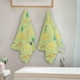 thumbnail image 4 of Dreamtimes Cartoon St Patricks Hand Towels 2 PCS, Ultra Soft and Highly Absorbent, Clover Horseshoe Star Decorative Fingertip Towel for Home, Bathroom, Kitchen, 28.3"x14.4", 4 of 5