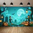 thumbnail image 4 of Spooky Theme Halloween Banner Scarecrow Pumpkin Lantern for Halloween Party Outdoor Decoration, 4 of 9