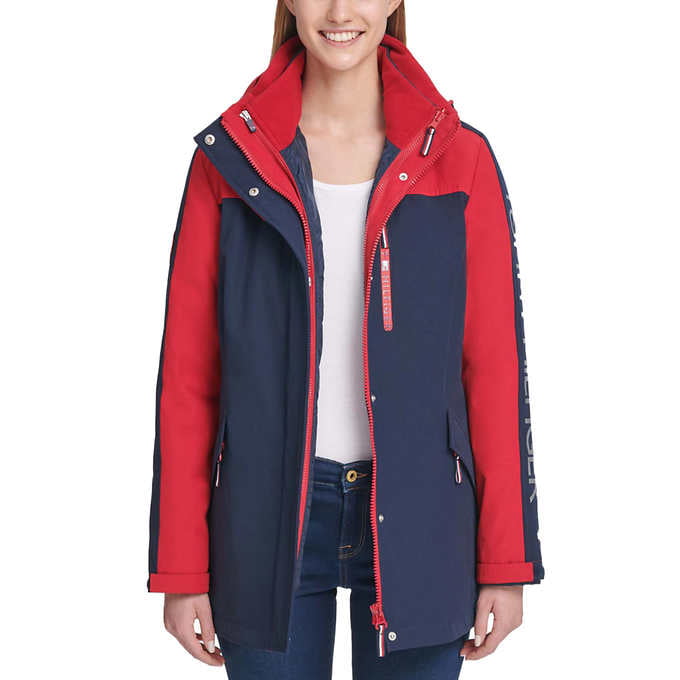 Weather Jacket, Crimson/Navy Medium 