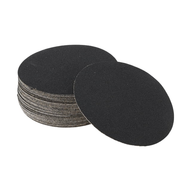 50 Pcs Discos de Lija Redondos 120 Grano con Gancho y Bucle Hojas de Lijado Universales para Restauración Automotriz 100x100mm Carburo de Silicio Negro