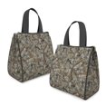thumbnail image 2 of Camo and Branch Grey Pattern Insulated Lunch Bag for Women Men, Large Portable Soft Cooler Tote, Thermal Food Storage Bag with Pearl Cotton, 8.66L, 8.75"x5.75"x9.5", 2 of 6