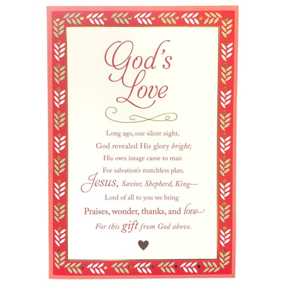 Dayspring 18 Gods Amazing Love Cream Red Trim Christian Holiday Christmas Cards