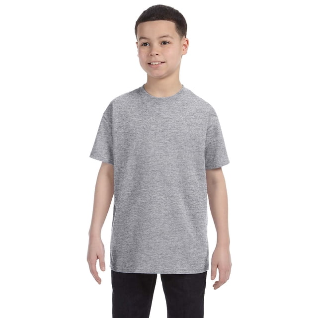 Jerzees Big Boy's Rib Collar Tear Away Label T-Shirt, Style 29B