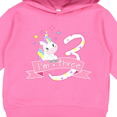 thumbnail image 3 of Inktastic I'm Three Cute Unicorn 3rd Birthday Toddler Hoodie, 3 of 4