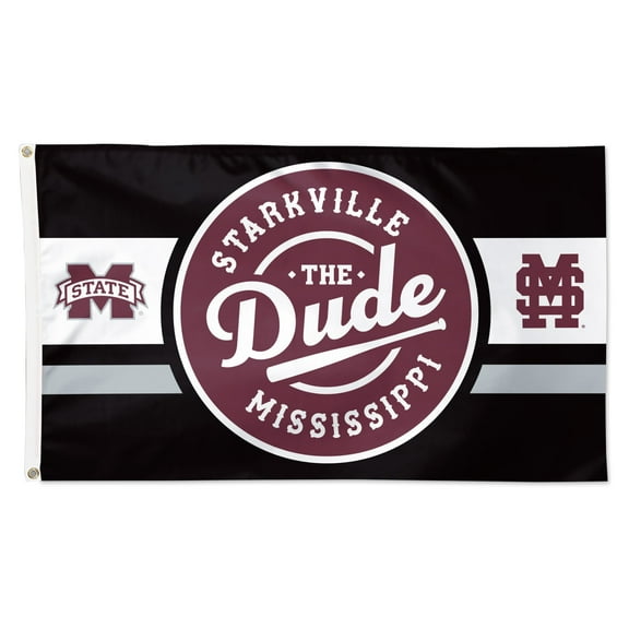 NCAA Mississippi State Dude Black 3' x 5' Deluxe Flag
