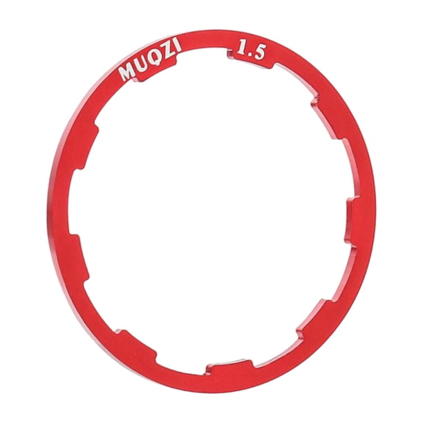 Cassette de bicicleta ligero, arandela de volante, espaciador de buje, buje libre, aleación de aluminio 15 mm rojo